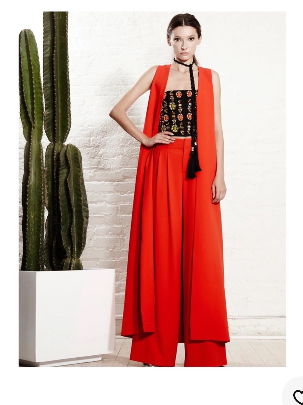 Alice + Olivia Saraphina Beaded Crop top - Picture 2 of 4